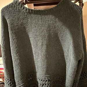 Crotchet emerald green sweater